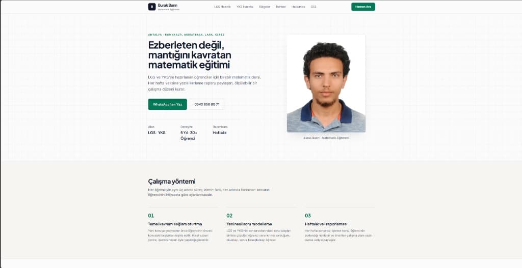 Burak Barın Matematik Eğitmeni ekran görüntüsü